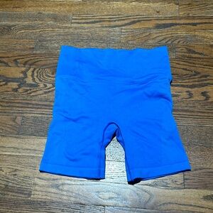 Blue High-waist Shorts